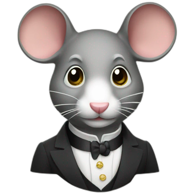 A rich rat emoji
