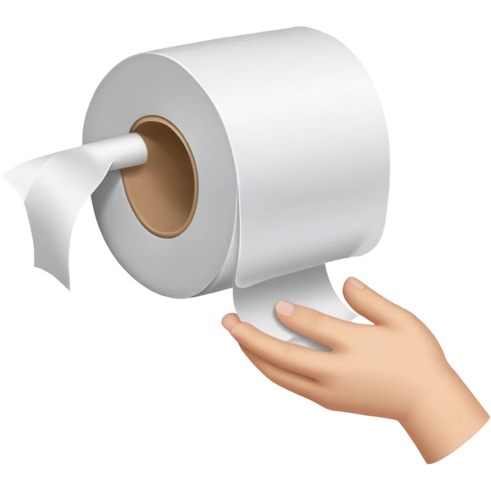 Hand as toilet paper emoji