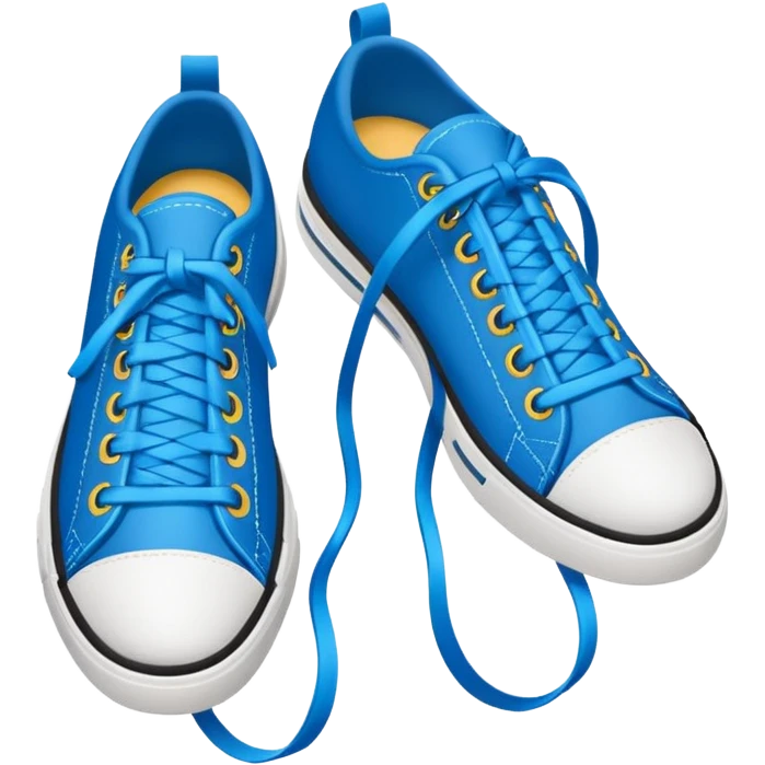 make an emoji of blue shoe laces only emoji