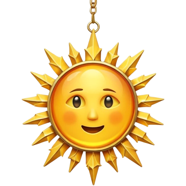 Hanging crustal sun emoji