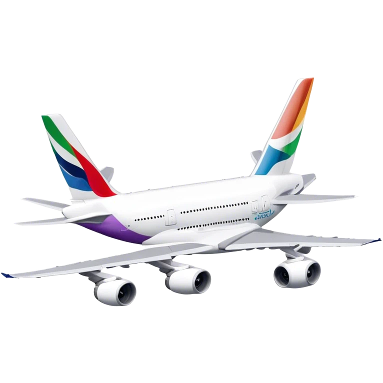 Airbus A380 - Airbus (Model Year: 2021) (Iconic colour: White with colorful tail) emoji