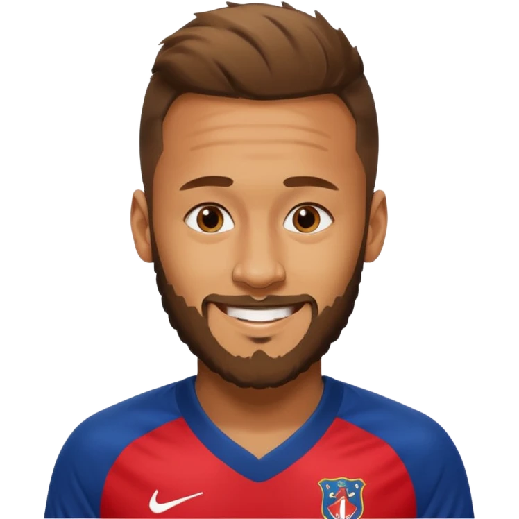 Neymar avec beaucoup de barbe qui rigole  emoji