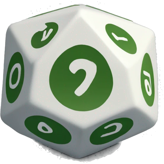 d20 dice one side 2 emoji