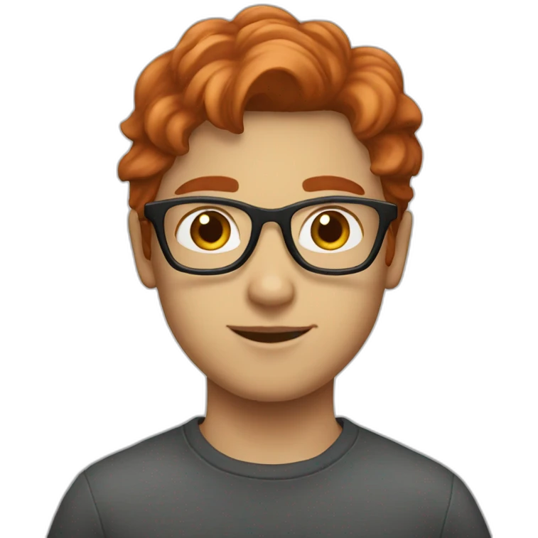 white pakistani boy with glasses REDHEAD emoji