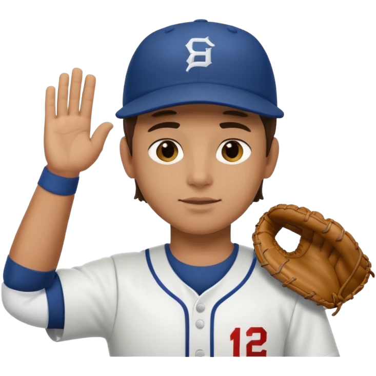 Baseball player, saluting emoji