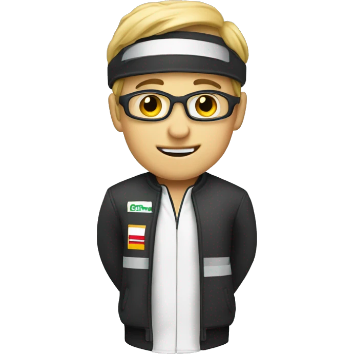 Create an emoji based on the Jenkins CI icon, but customize it to resemble the main character from the "F1" emoji
