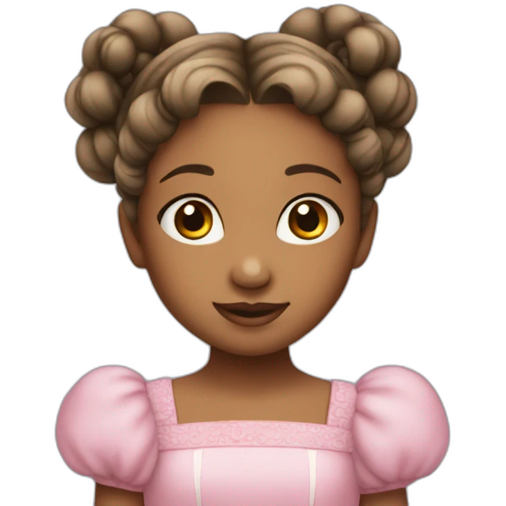 little princess with beautiful pigtails  emoji