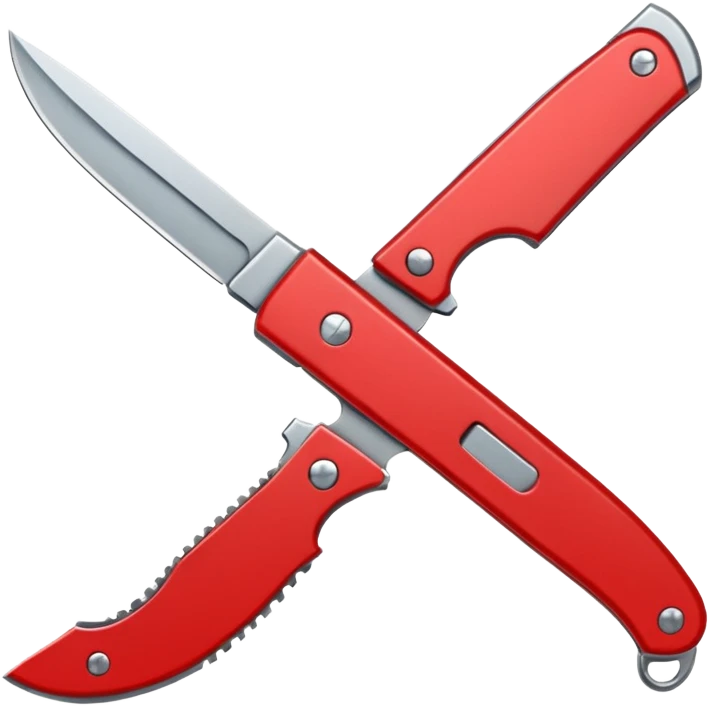 Foldable Pocket Knife red emoji