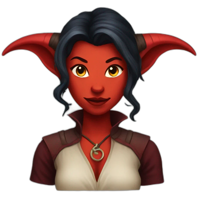 red female tiefling emoji