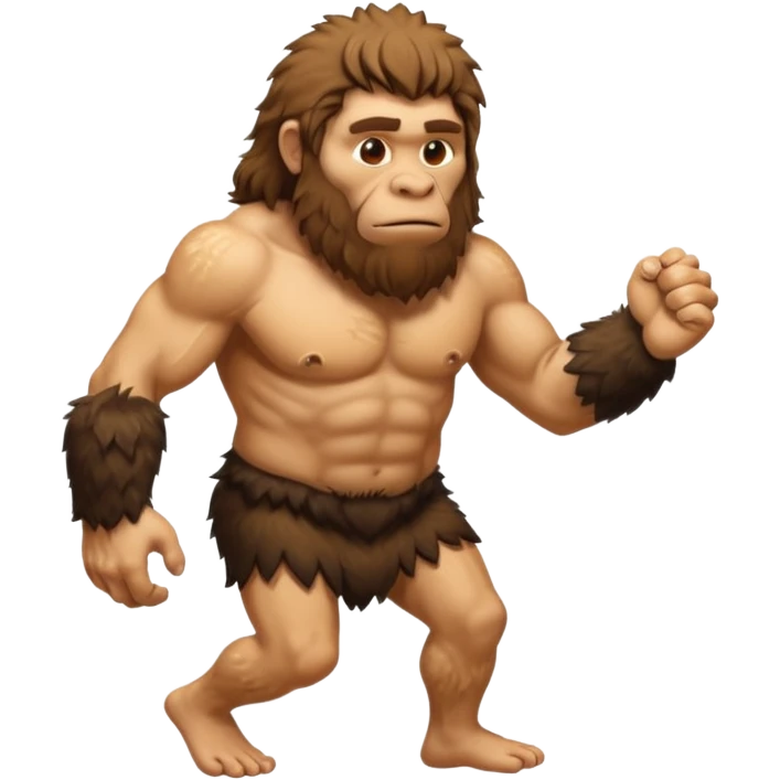Can you make a emoji of a dumb Neanderthal  with his hands dragging on the ground? emoji