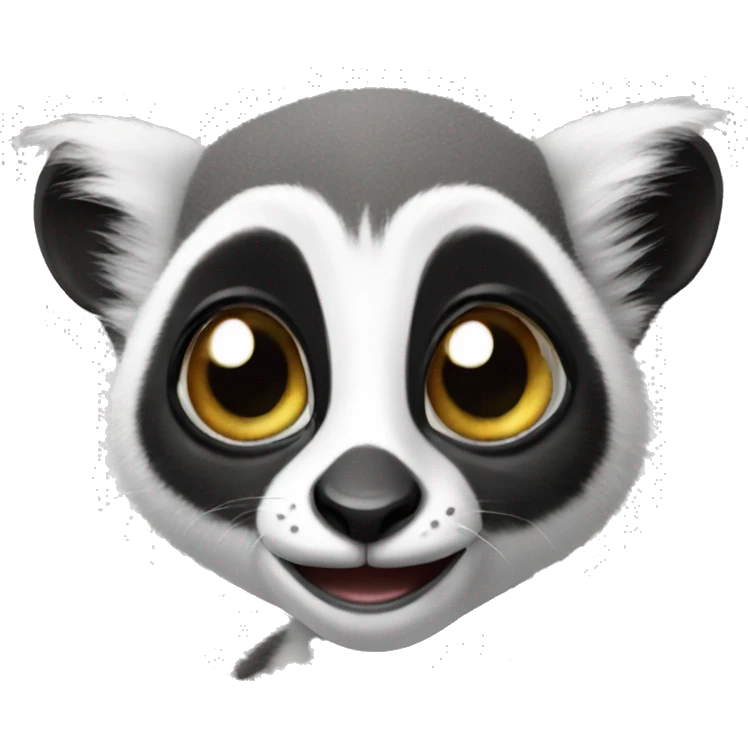 realistic cartoon lemur emoji
