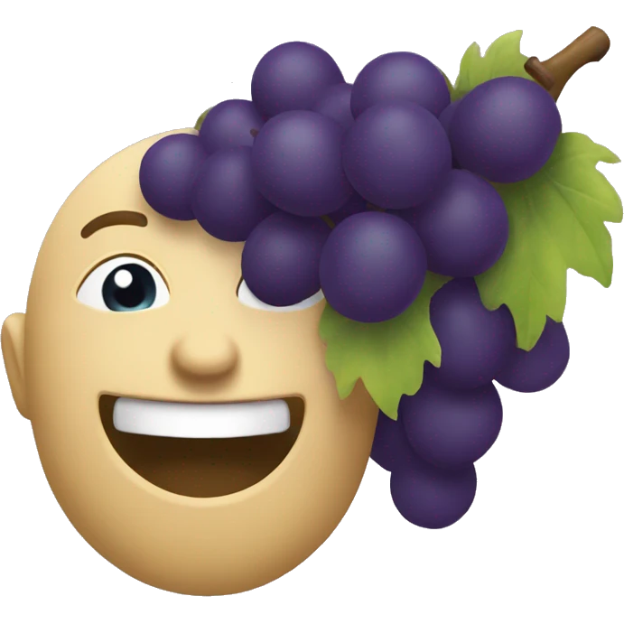 a grape eating a bunch of grapes emoji