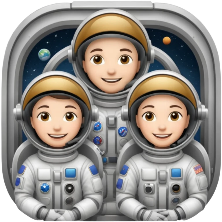 Space Station Crew, in space station emoji