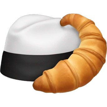 hat with a croissant emoji