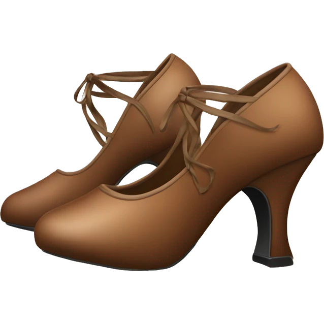 brown ballroom dance footwear emoji