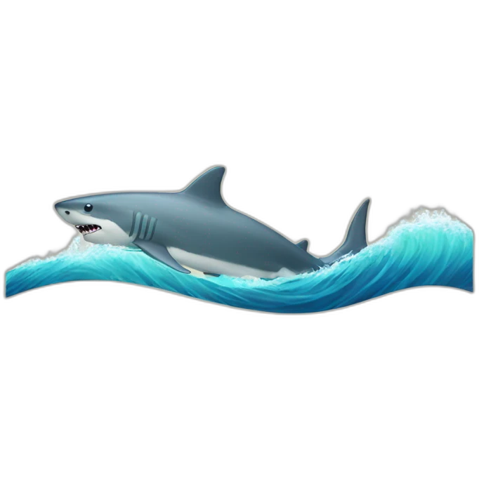 Sharked wave emoji