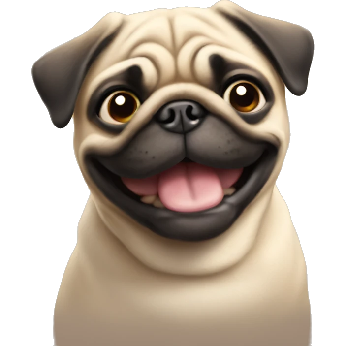 Pug smiling emoji