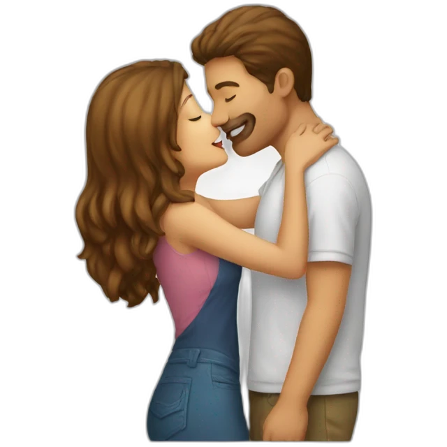 Girl kiss man emoji