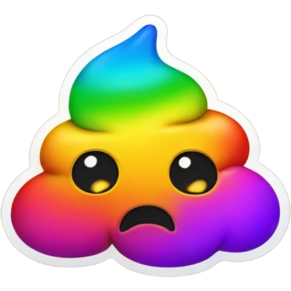 Rainbow poop emoji emoji