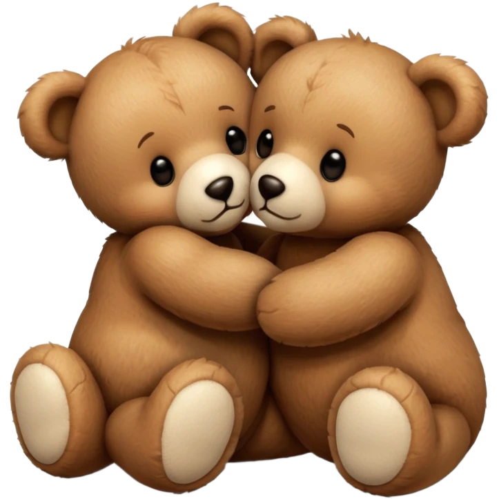 teddy bear kissing another teddy bear emoji