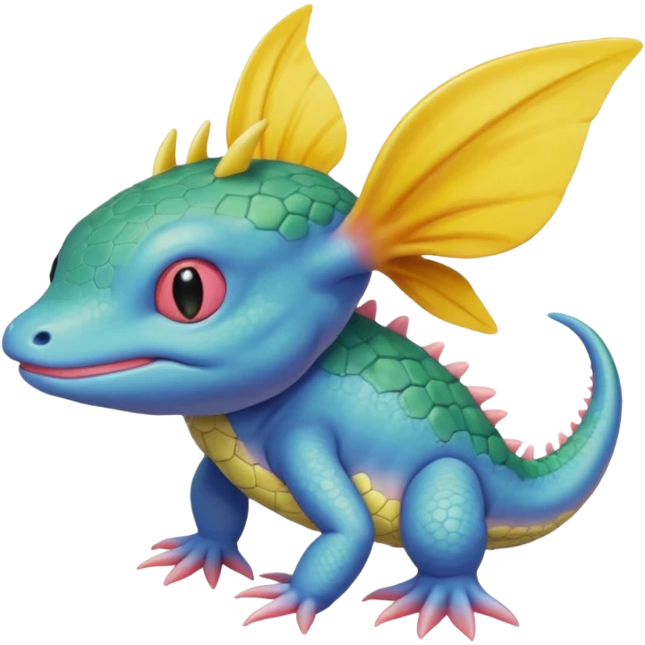 Cute Reptilian-Axolotl-Mudkip-Digimon-Fakémon-dragon emoji