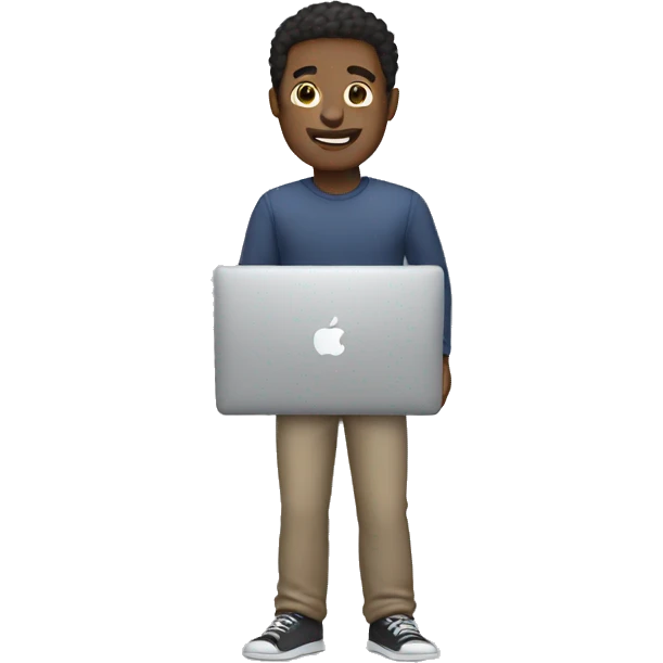 guy with a macbook emoji