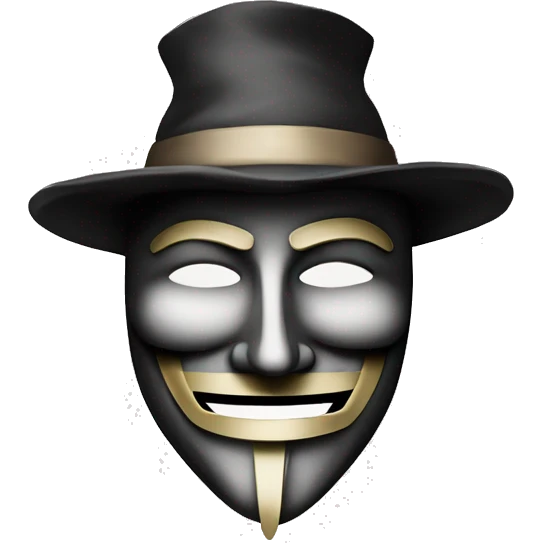 Guy fawks drawing mask  emoji