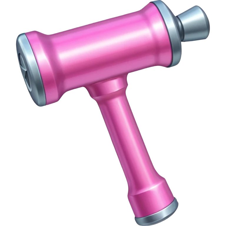 Pink big party hammer emoji