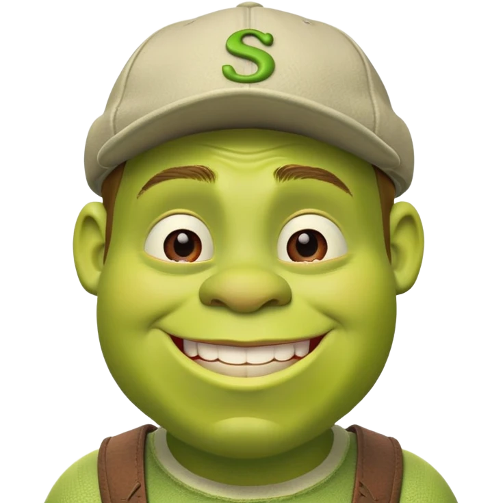 Шрек в кепке emoji