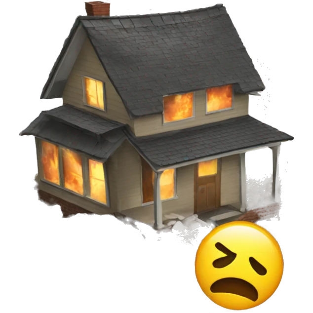 House getting destroyed emoji
