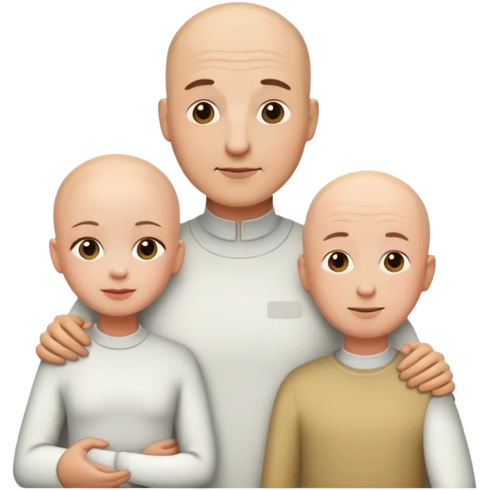 Bald family emoji
