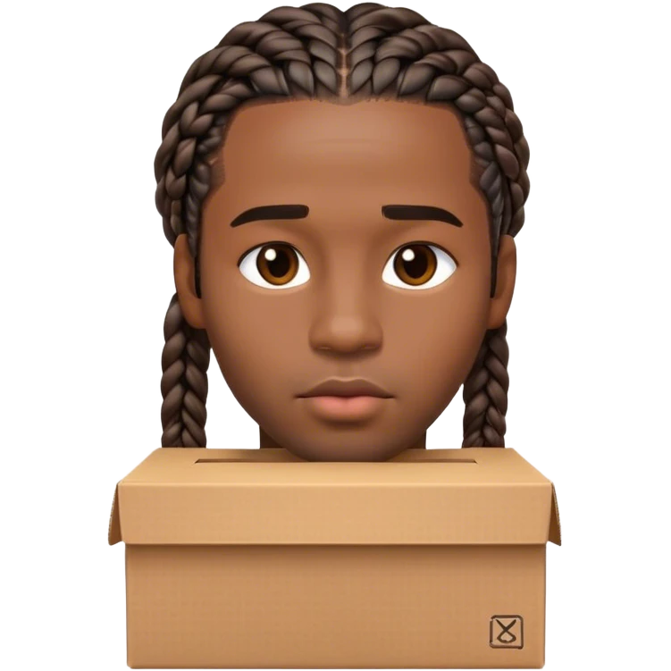 black man with box braids doing a kissy face  emoji
