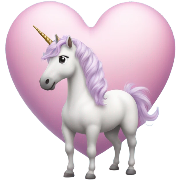 Unicorn on a heart cloud  emoji