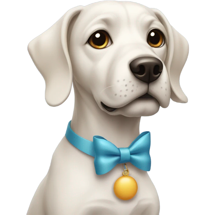 Dog with a bow emoji