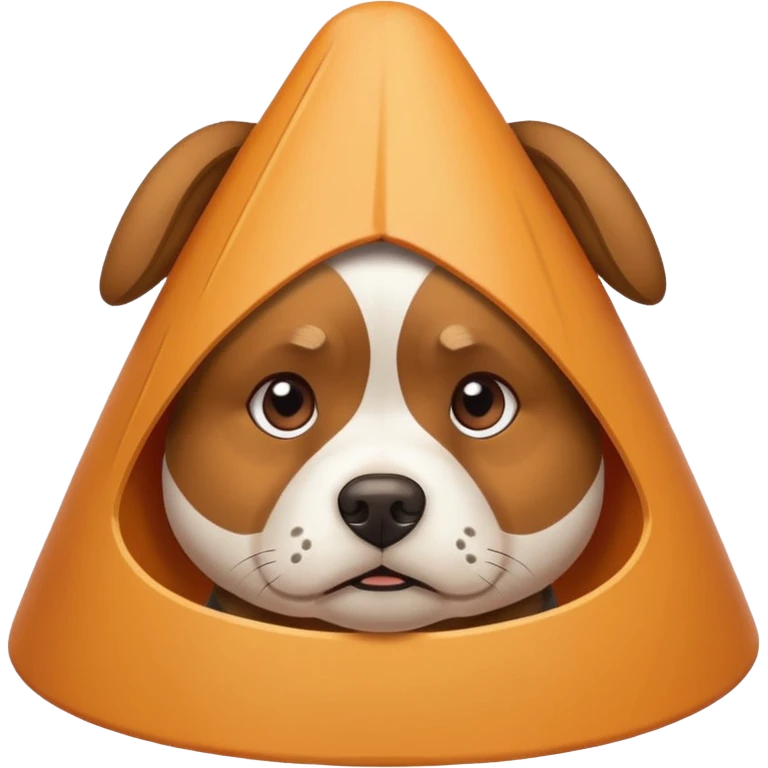 Dog wearing the cone of shame  emoji
