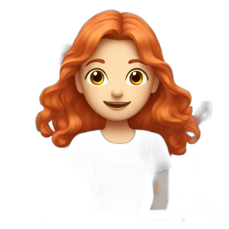 red hair girl florist emoji