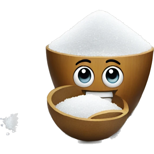 Happy emoji with a pile of salt emoji