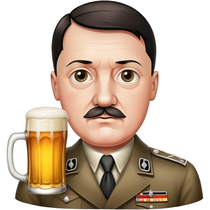 Hitler avec une bière  emoji
