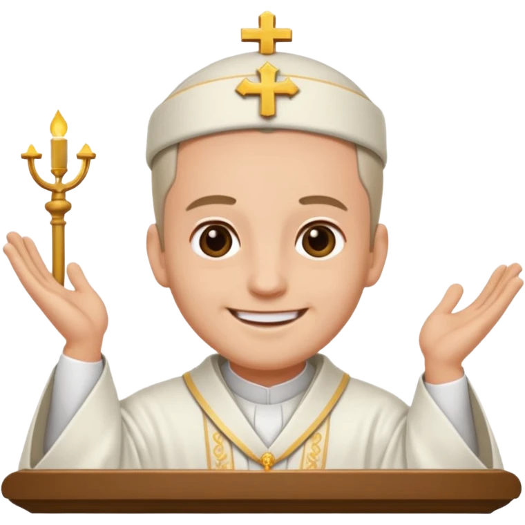The priest presiding over the wedding emoji