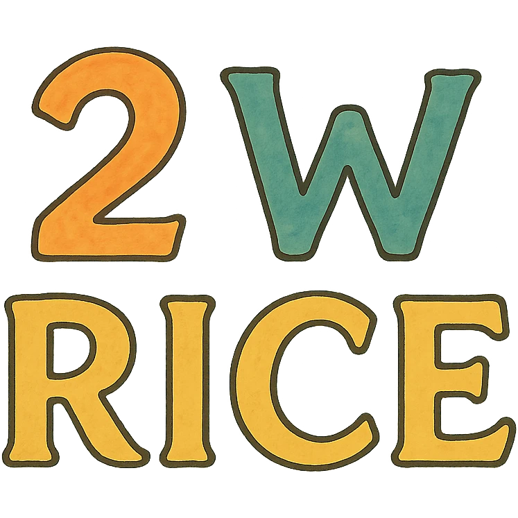 '2 w rice' text in ghibli style emoji
