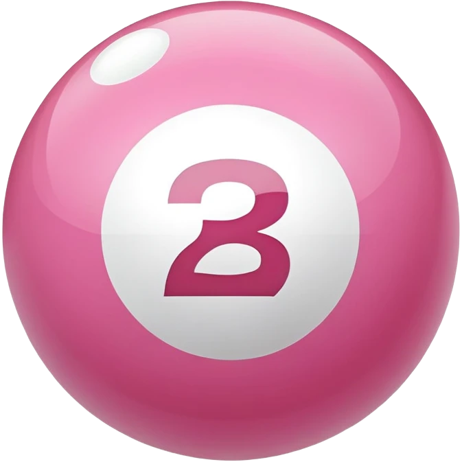 pink billiard ball with the number 23 inside a white circle emoji