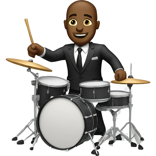 Investment banker playing drums emoji