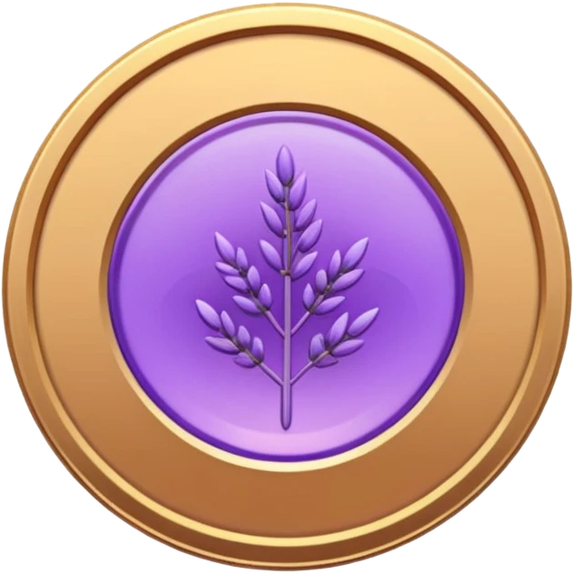 I need you to recreate this image exactly as is but make the color of the coin a ver light purple hue give me three options with different hues of purple emoji