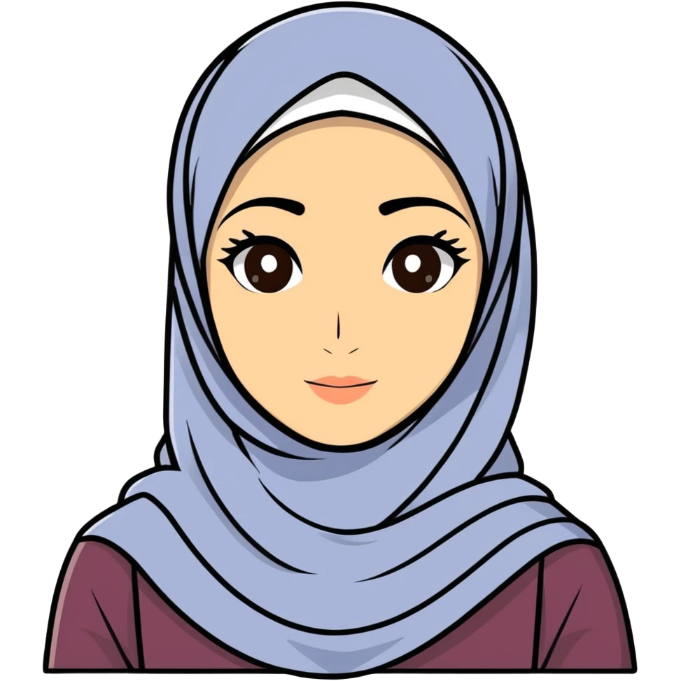 A girl wearing shawl hijab emoji
