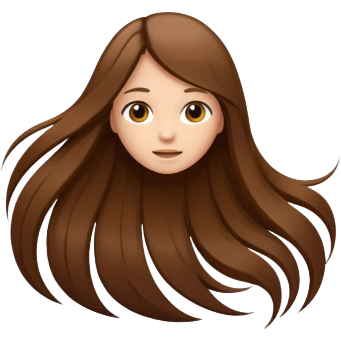 Just a long hair flowing without face only straight hair emoji