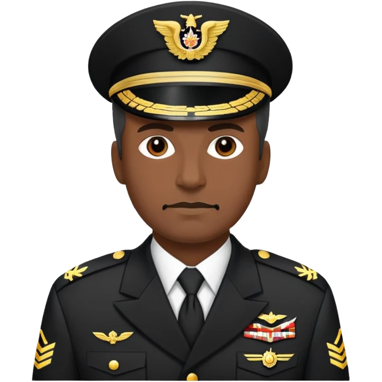 black  armed forces admiral in the armed forces emoji