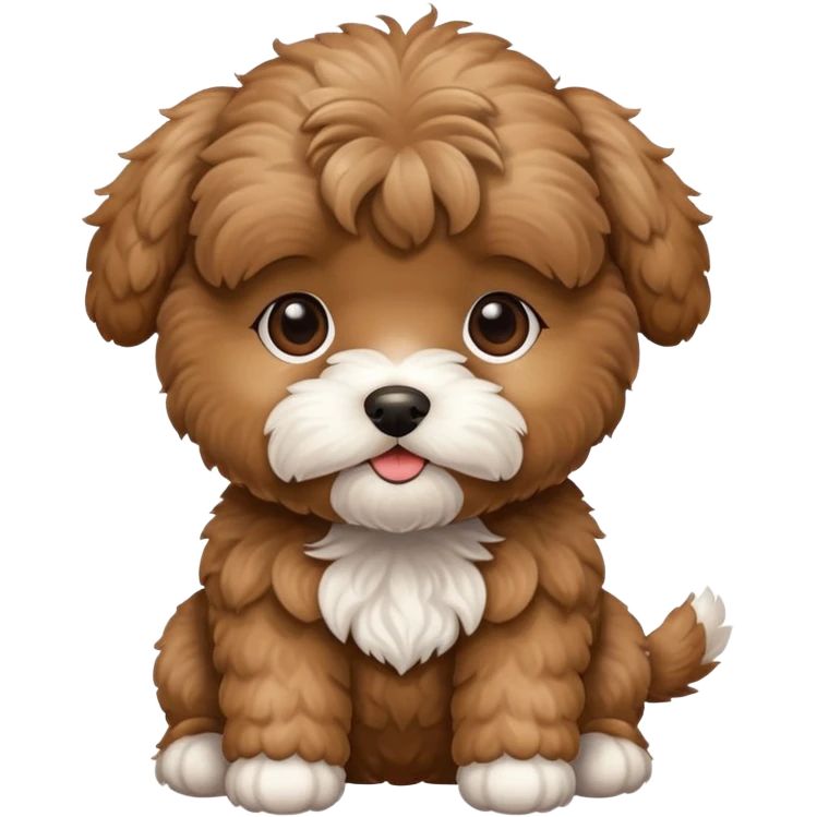 maltipoo brown puppy  emoji