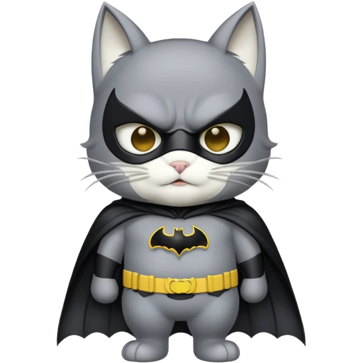 Grey Cat as Batman  emoji