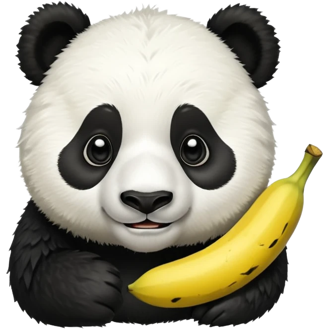 panda with banala peel on its oheal emoji