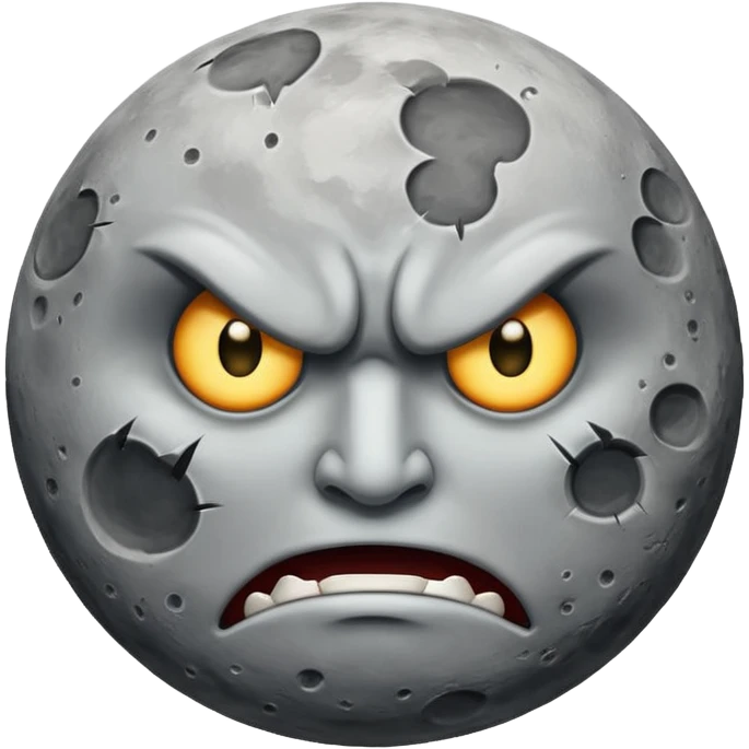 Angry moon face  emoji
